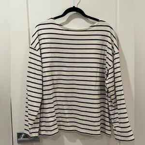 Hudson North Striped Breton Shirt (Black & White)